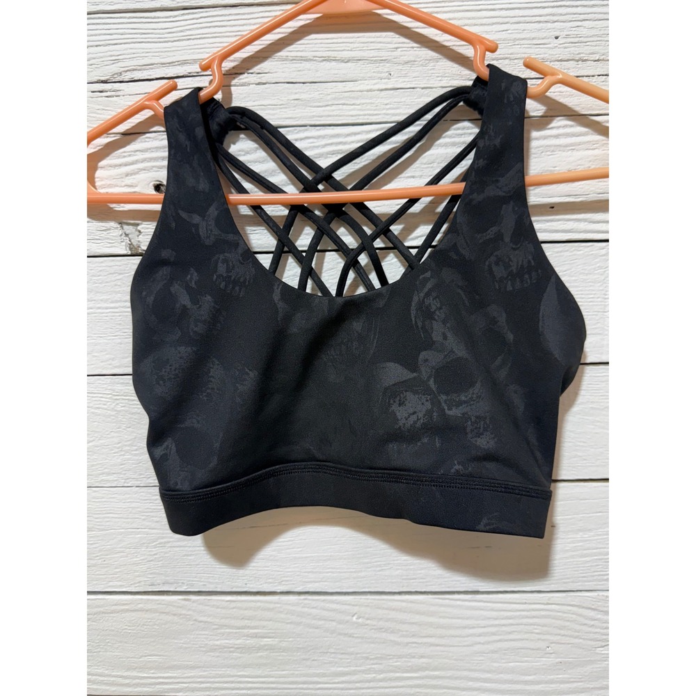 NWOT Constantly Varied Gear CVG Black Skull Sports Bra Womens Medium